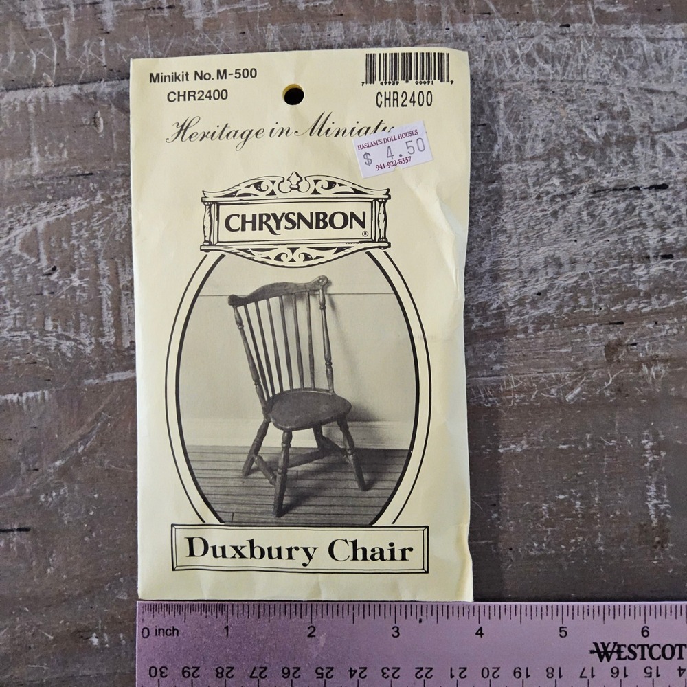 VTG Chrysnbon Duxbury Chair Miniature Kit M-500 Brown Heritage in Miniatures - Picture 4 of 6